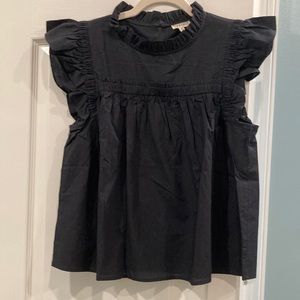 Stunning black Jodifl top! Size medium. Brand new! Ruffle sleeve!